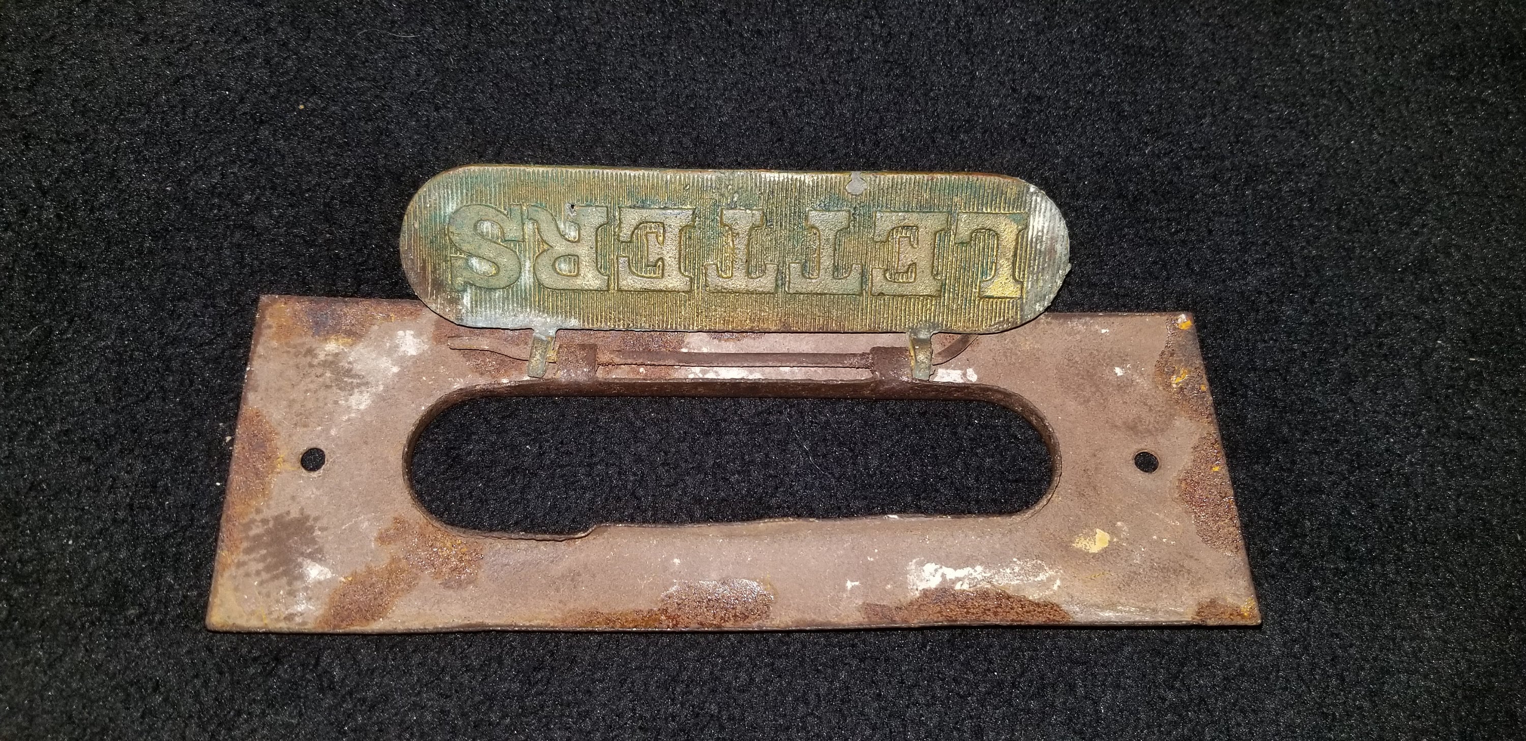 Antique Vintage Brass Mail Slot Cover Letter Mail Drop Slot Etsy