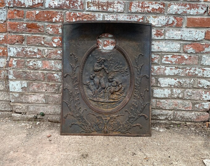 Antique Architectural Salvage Cast Iron Fireplace Cover. - Etsy