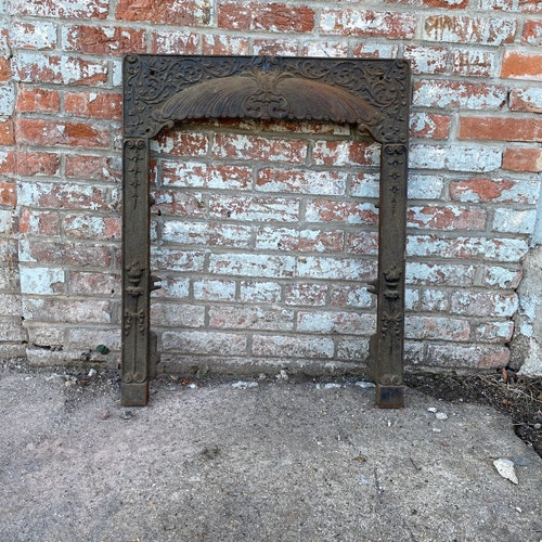 Antique Architectural Salvage Cast Iron Fireplace Surround. Etsy