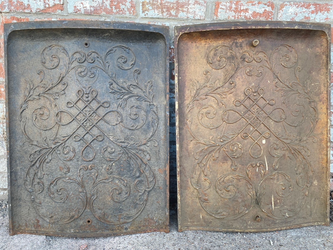 Antique Architectural Salvage Cast Iron Fireplace Covers - Etsy