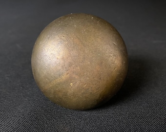 Antique Architectural Salvage Steel Door Knob with Brass Finish