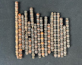 Set of Antique Salvaged Wooden Sausage Turnings for Miniature Modeling