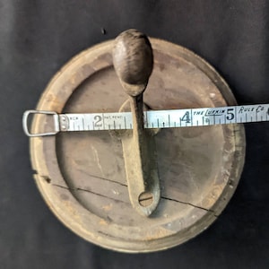Antique Architectural Salvage Rail Mount on Round Plaque