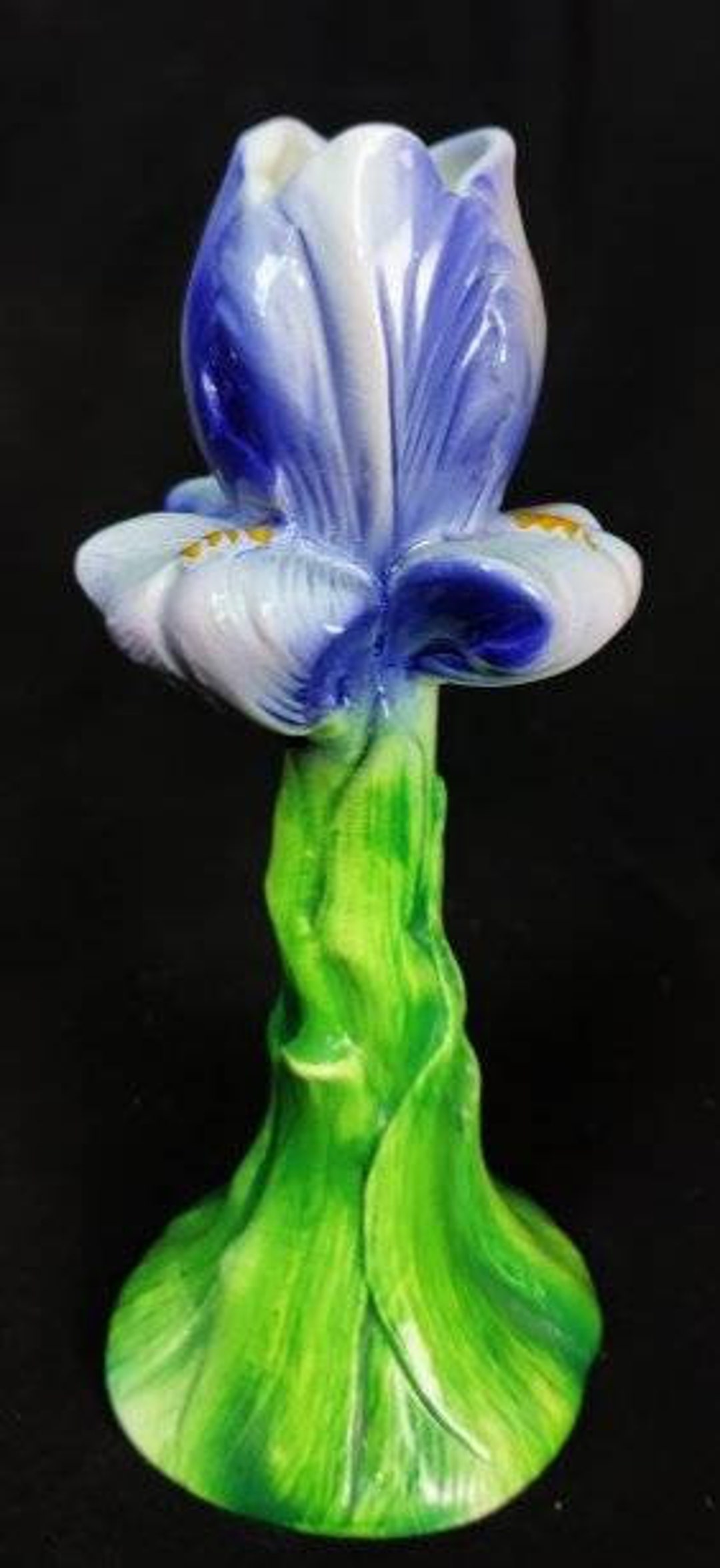 Antique Ceramic Tulip Candle Holder. Candle Holder is a Lovely Lavender