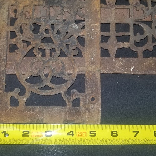 4 Rustic Antique Vintage Architectural Salvage Cast Iron Grate or Cover From The shops Collection of Fellenz Antiques