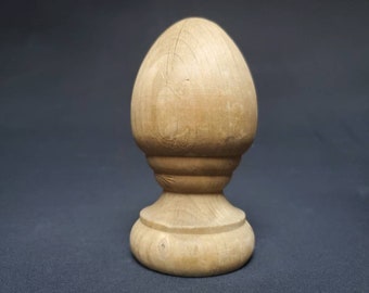 Newel post cap. Finial. Antique Newel post cap unfished, hand carved. Salvaged architecture.