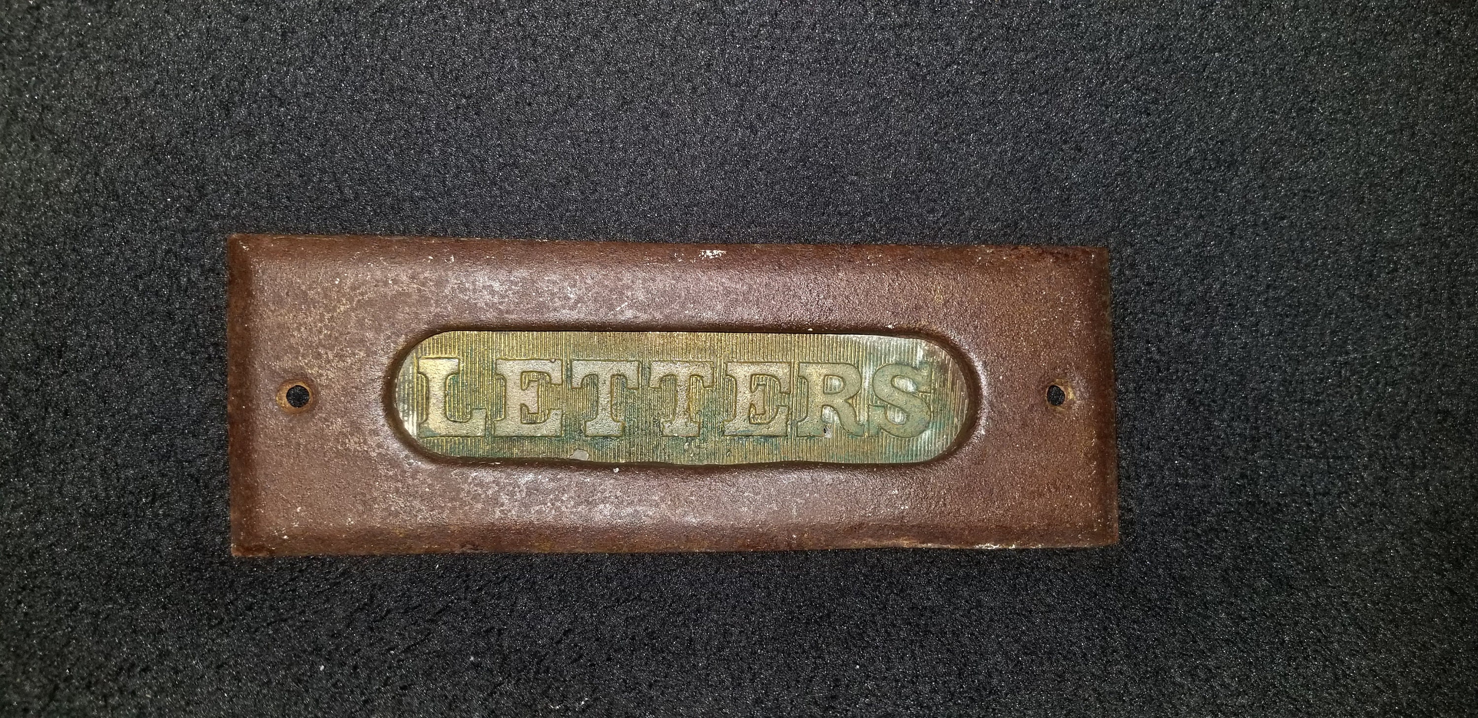 Antique Vintage Brass Mail Slot Cover Letter Mail Drop Slot Etsy