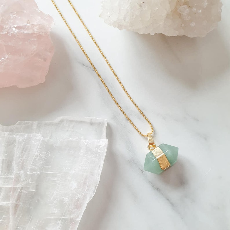 Prism Crystal Necklace Natural Gemstone Rock crystal Etsy