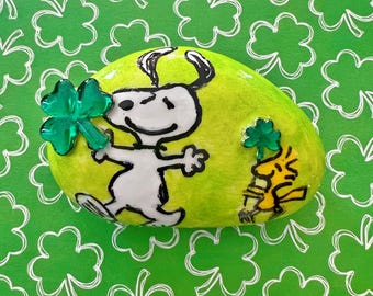Happy St.Patrick’s Day, hand painted rock, kindness rock, gift