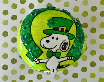 Happy St.Patrick’s Day, hand painted rock, stone art, gift