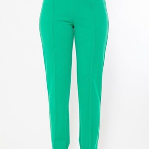 Ankle Tapered Self-fabric Buckle Belt Pants