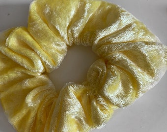 yellow velvet scrunchie