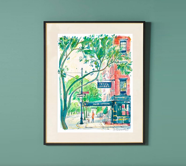 Pete's Tavern New York City Print NYC Watercolor Etsy