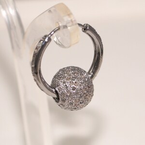 Diamantoorbel Bali hoepels Natuurlijke roosgeslepen diamant 925 sterlingzilver Feestkleding Kerstcadeau voor je dierbaren