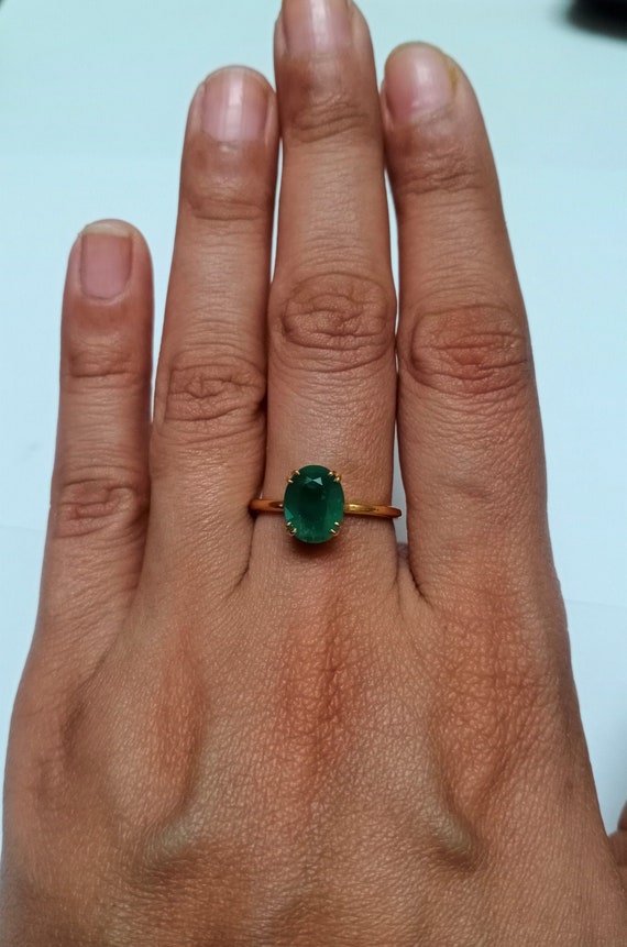 14K Gold Colombian Emerald Classic Emerald cut Ring natural emerald –  Jewelry by Artwark