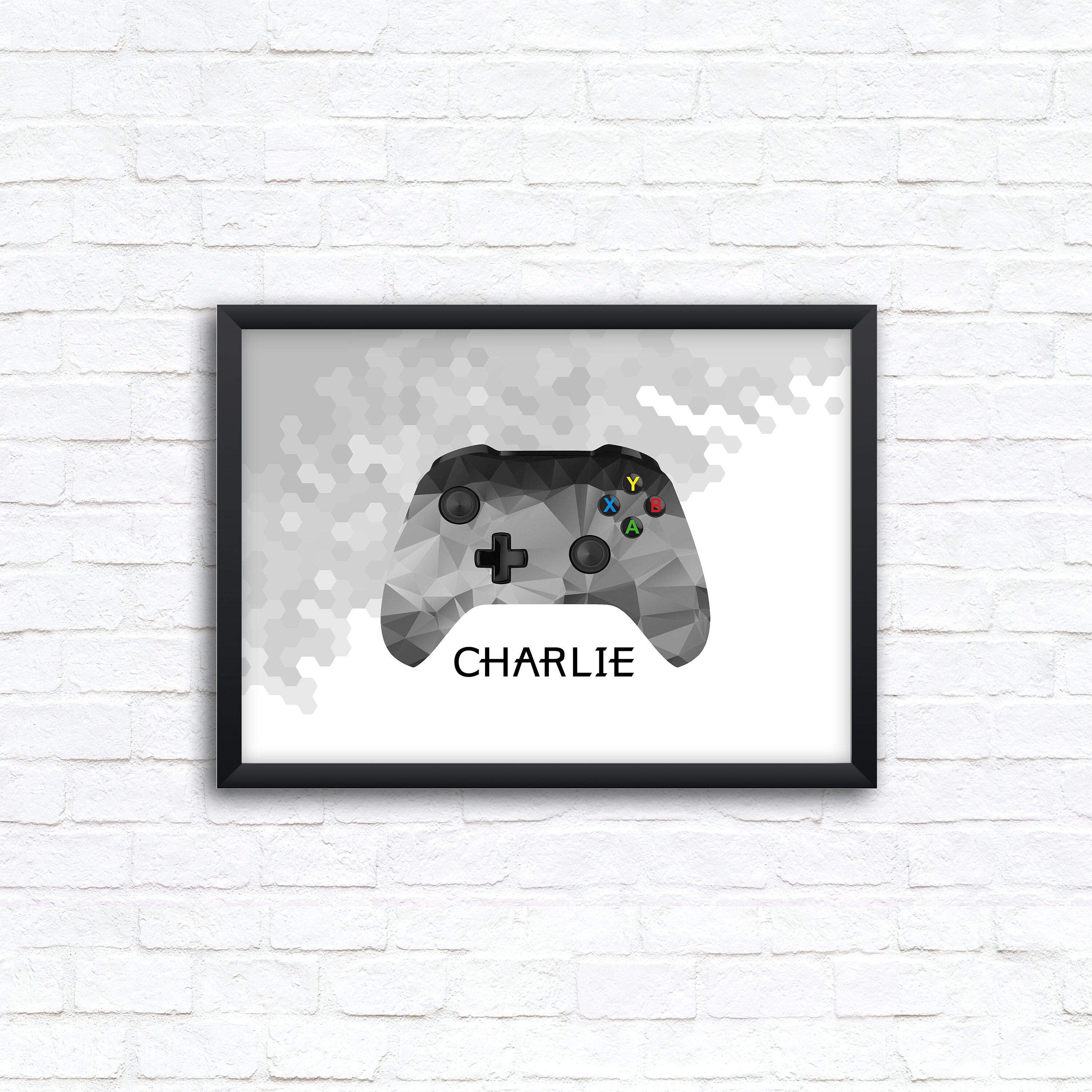 Personalised Xbox One Controller Hexart Print Wall Art Etsy UK