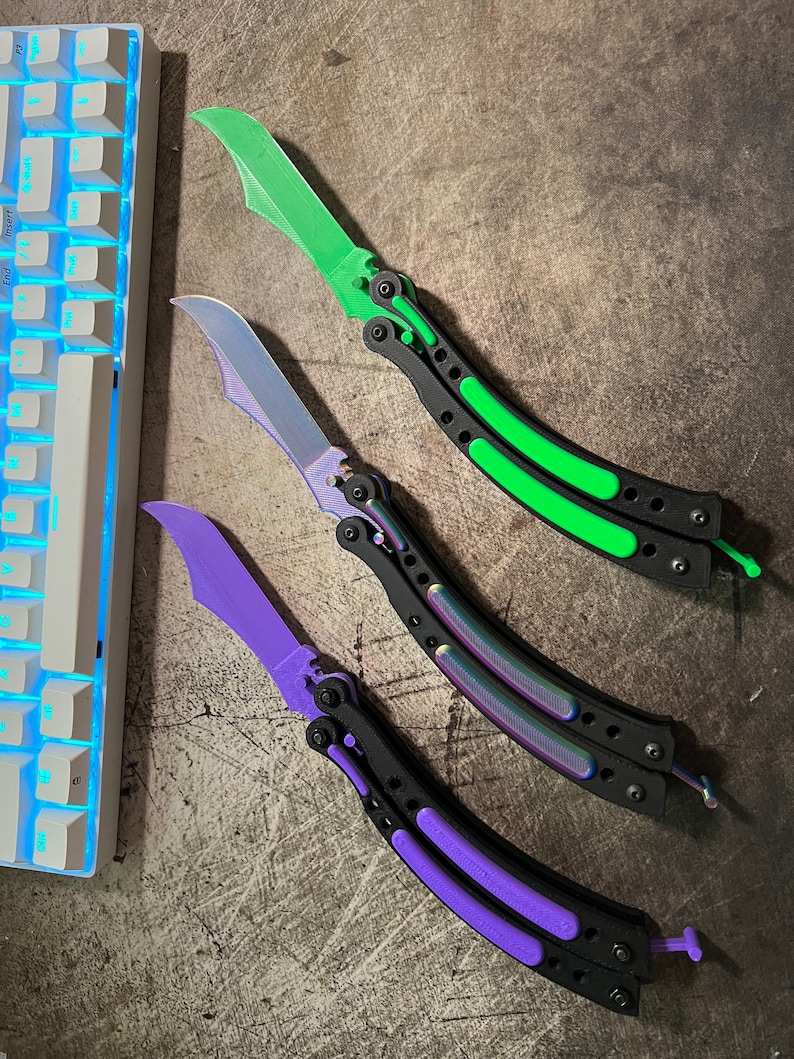 CSGO Butterfly Knife Balisong Trainer 3D Printed Multiple Etsy