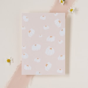 Blumen Postkarte | Schlicht | Aquarell-Blumen | Pastell | Margerithen | 300g Naturpapier | Schlicht