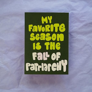 Feministische Postkarte, Smash the Patriarchy, A6, 300g Naturpapier