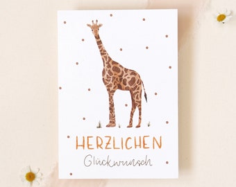 Postkarte Geburtstag Giraffe A6 Karte Kindergeburtstag Postkarte Kinder Postkarte Geburtstag Geburtstagskarte Geburtstagsgeschenk