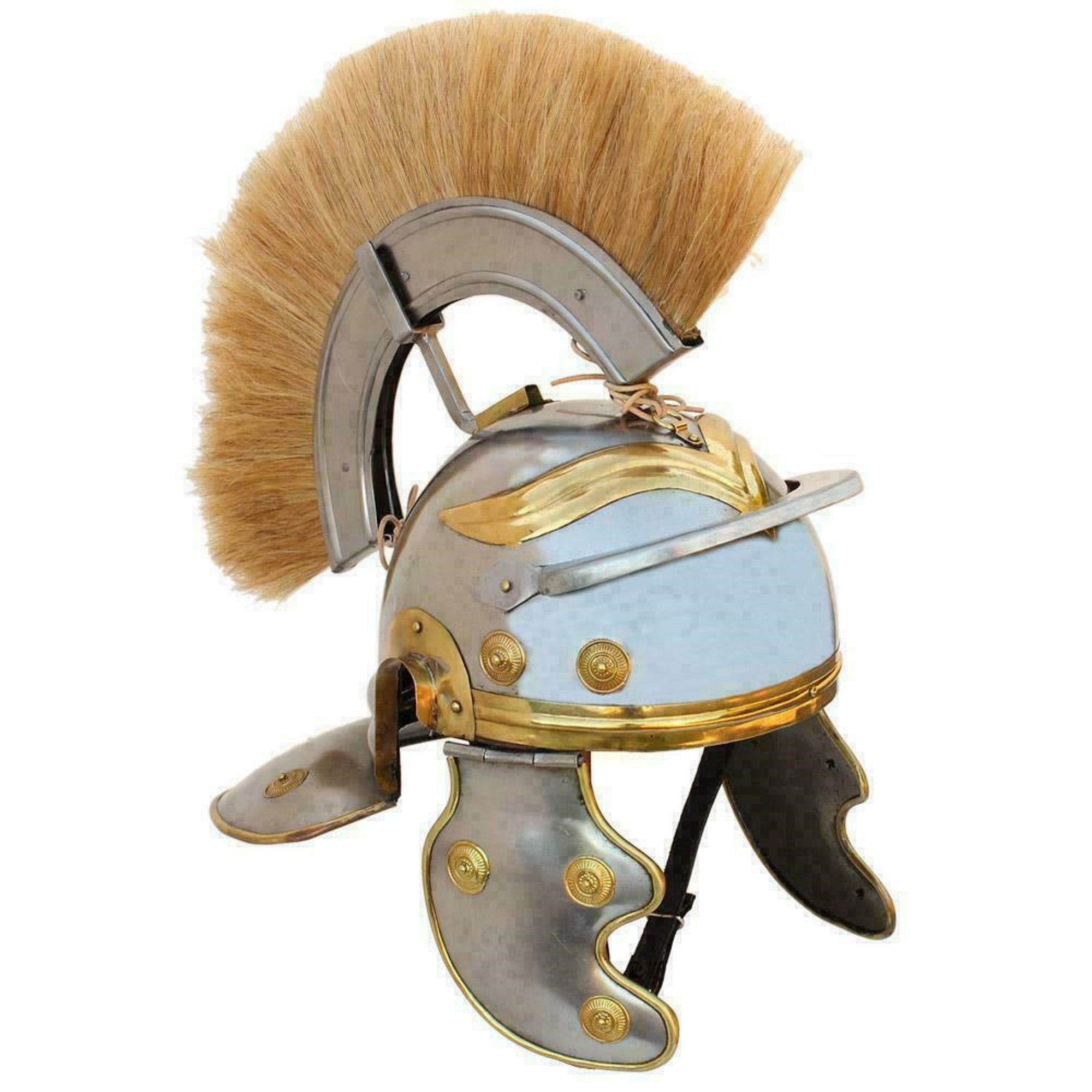 Roman Legion Officer Helmet with Wheat colour Plume Armour Etsy