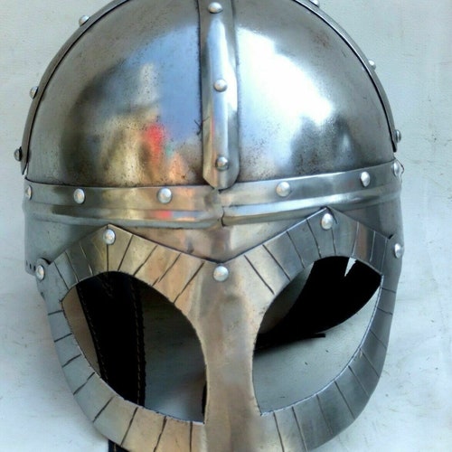 Medieval New Viking Helmet Battle Armor 18G Steel and - Etsy