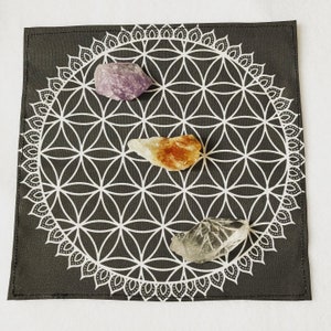 Crystal Grid Cloth | Small | Home | Healing | Metatron | Seed of Life | UK