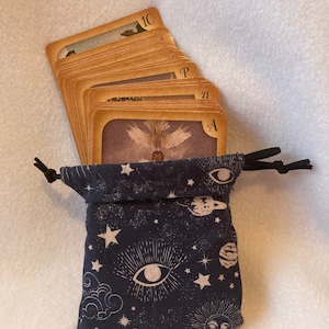 Fabric Tarot Card Drawstring bag