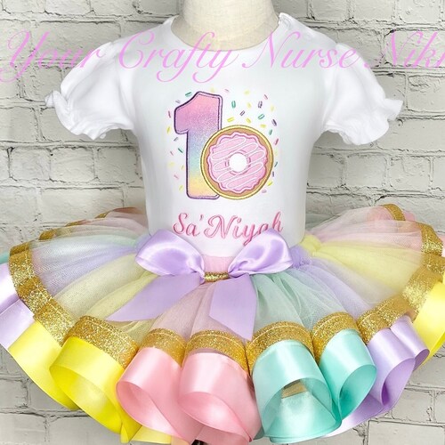Donut Birthday Bummie Outfit Donut Sprinkles Birthday Etsy