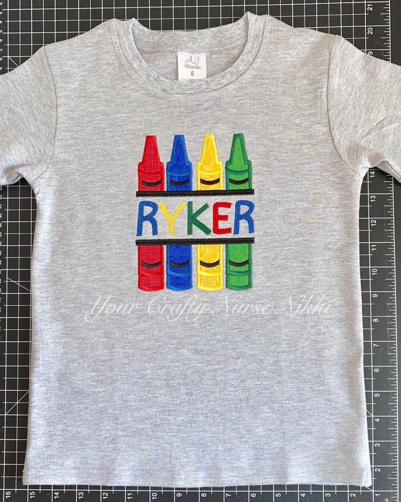 Crayon Birthday Shirt Crayon Back to School Shirt Back to - Etsy