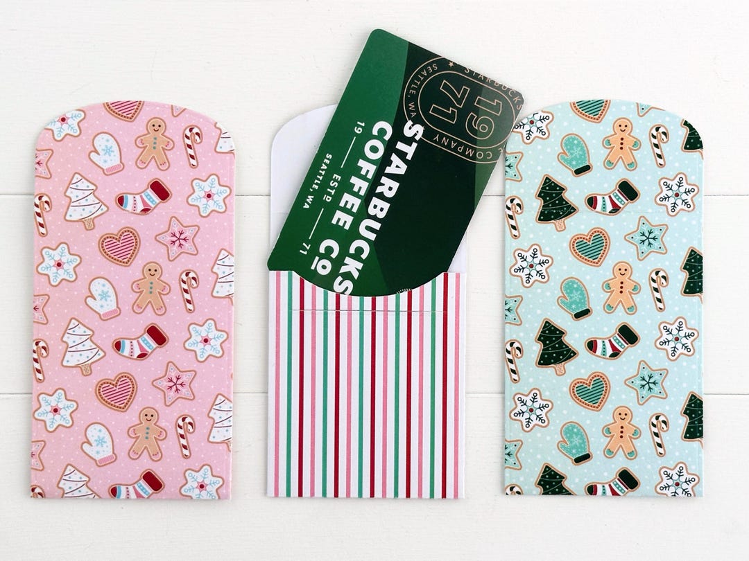 Set of 12 Christmas Mini Envelope Gift Card Holder and Money Holder ...