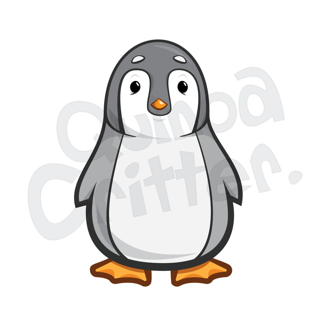 Penguin Clipart Sticker Digital Download Instant Penguin Graphic Printable Craft Baby Kids ...