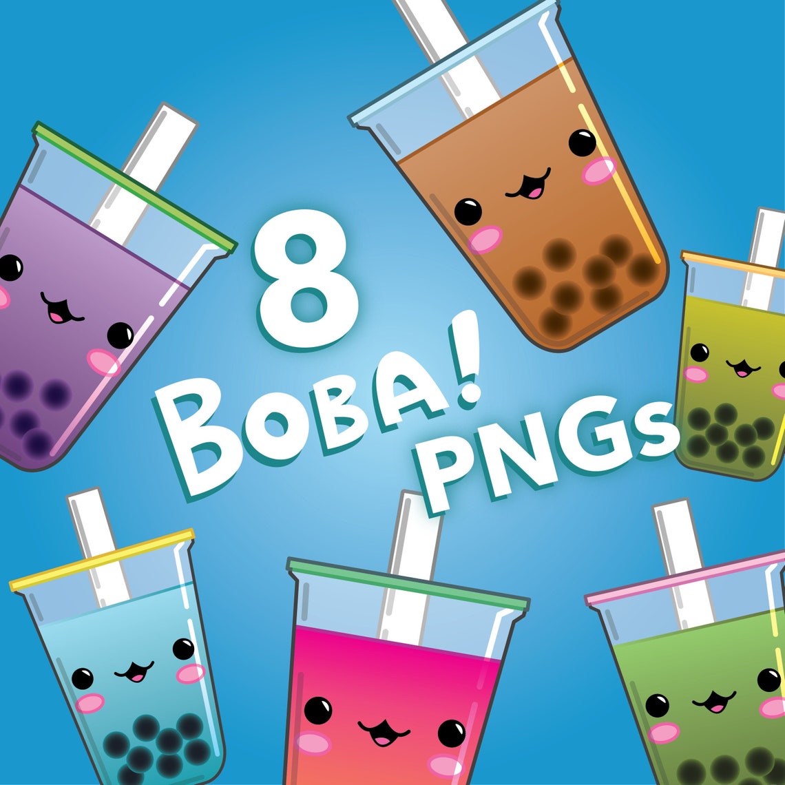 Cute Bubble Tea Clip Art Boba Clipart Digital Sticker vrogue.co