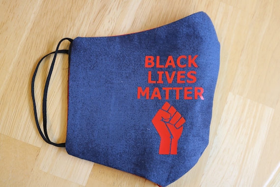 Black Lives Matter Mask Triple Layer Washable W/ Filter Pocket