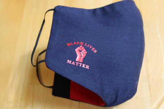 Black Lives Matter Mask Triple Layer Washable W/ Filter Pocket