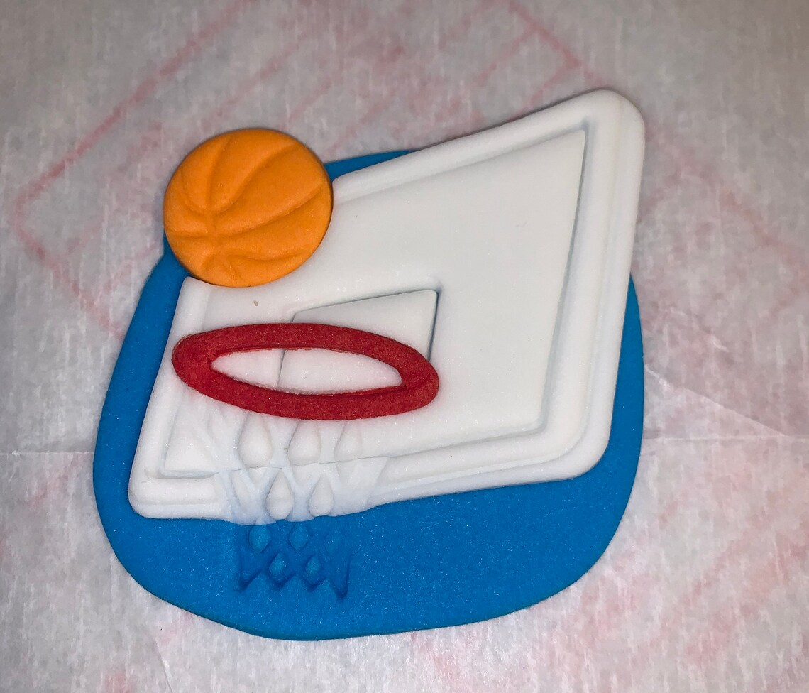 Edible Basketball Cake Decorations Basket Ball Goal Cake Etsy UK