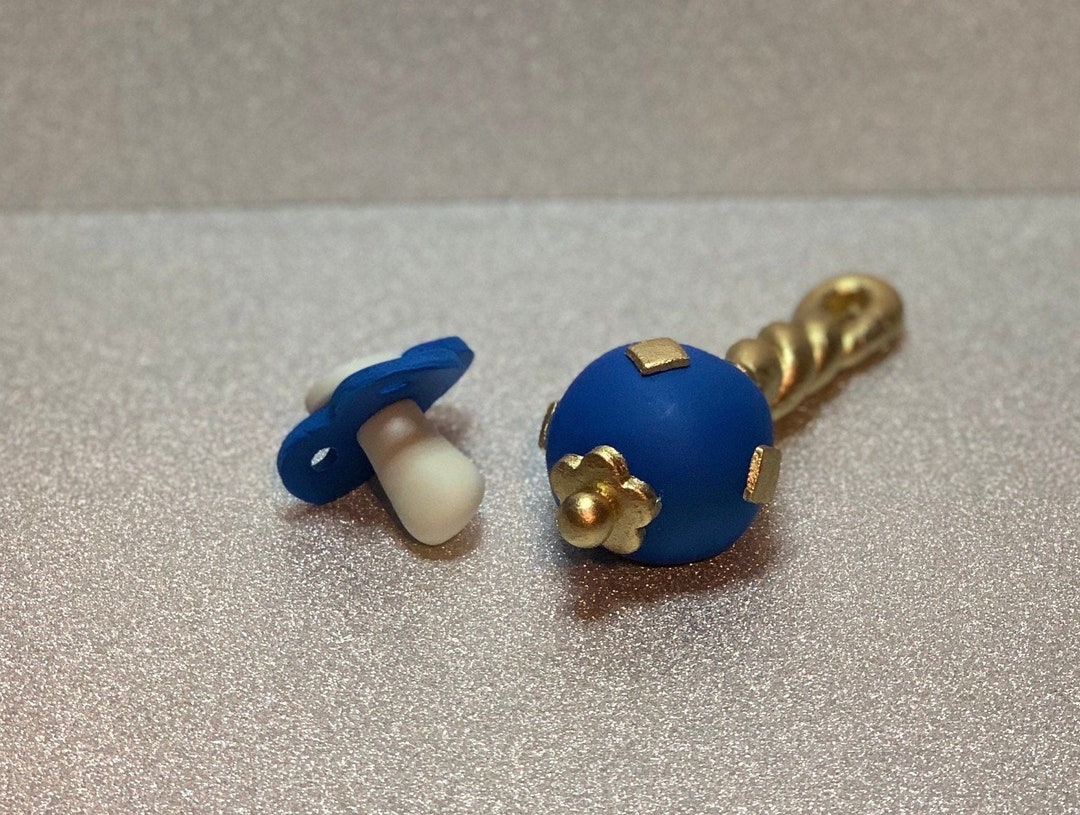 Baby Rattler and Pacifier Set, Pacifier, Royal Blue Rattler, Royalty ...