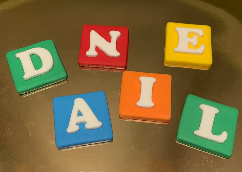 Edible fondant letters cake decorations letters and numbers Etsy