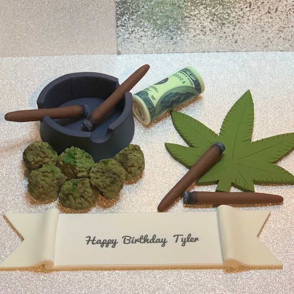 edible Marijuana cake, joints,marijuana buds, blunts,pot leaf,Mary Jane, bud jar,jar of marijuana bud,edible ashtray, cigarettes,doobie,