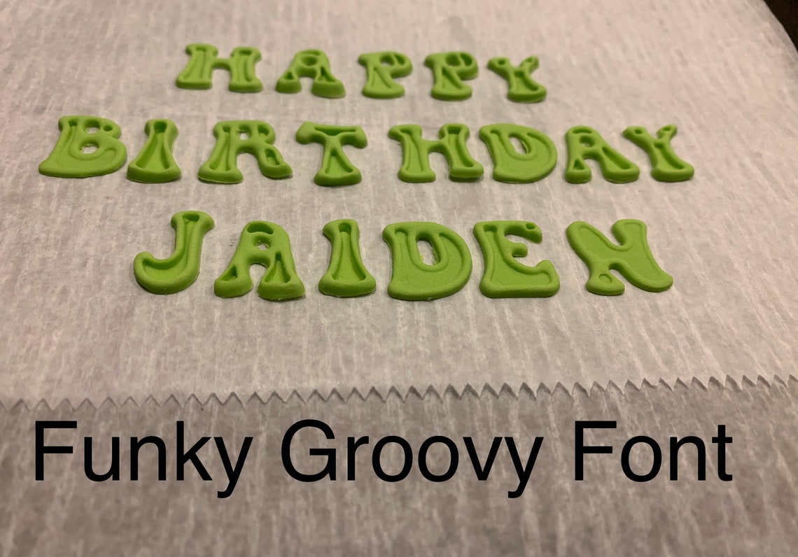 Edible fondant letters cake decorations letters and numbers Etsy