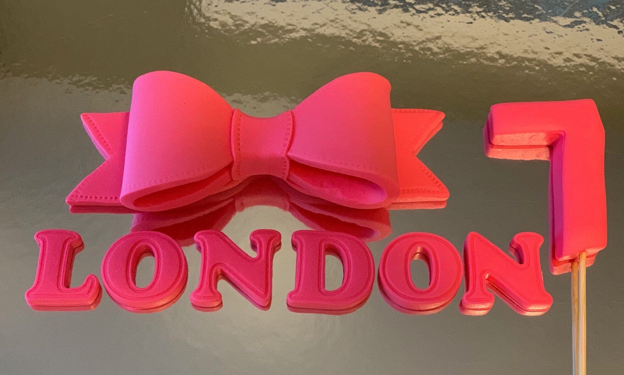 Edible Largethick Fondant Letters Cake Topper Large Edible Etsy