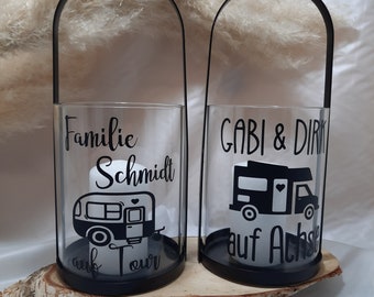 Tischlaterne Tischlampe für Wohnmobil Wohnwagen personalisiert