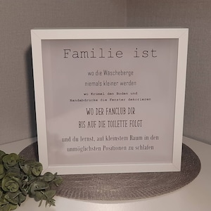 Bilderrahmen beleuchtet mit Spruch Familie Leben Leuchtrahmen Wandbild Rahmen mit Spruch