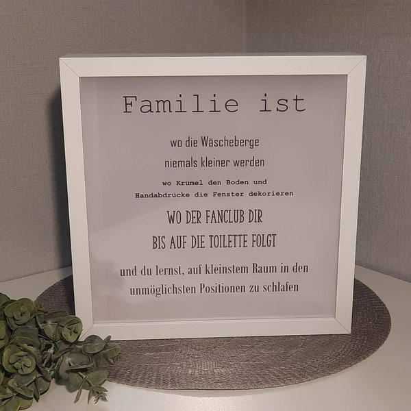 Fotolijst verlicht met zeggen Family Life Light frame Muurschildering frame met gezegde