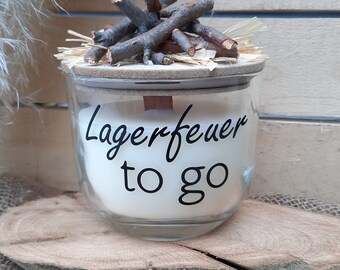 Kerze Lagerfeuer to go Geschenk Mann Freund Geburtstagsgeschenk
