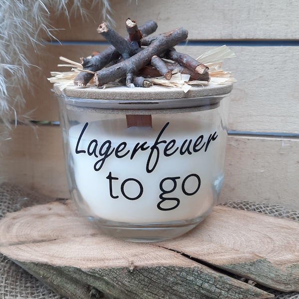 Kerze Lagerfeuer to go Geschenk Mann Freund Geburtstagsgeschenk