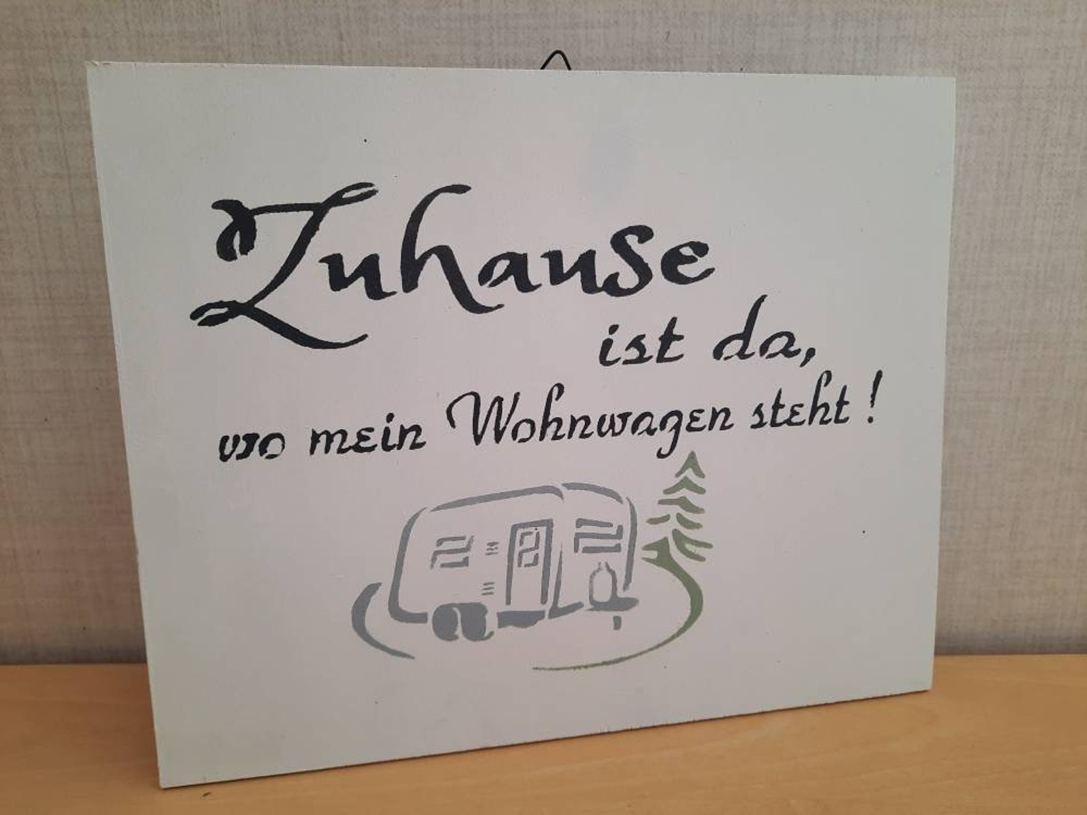 Dekotablett mit Spruch Zuhause ist da wo mein Wohnwagen Etsy
