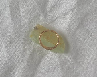 Gold Filled Septum Ring - Hammered