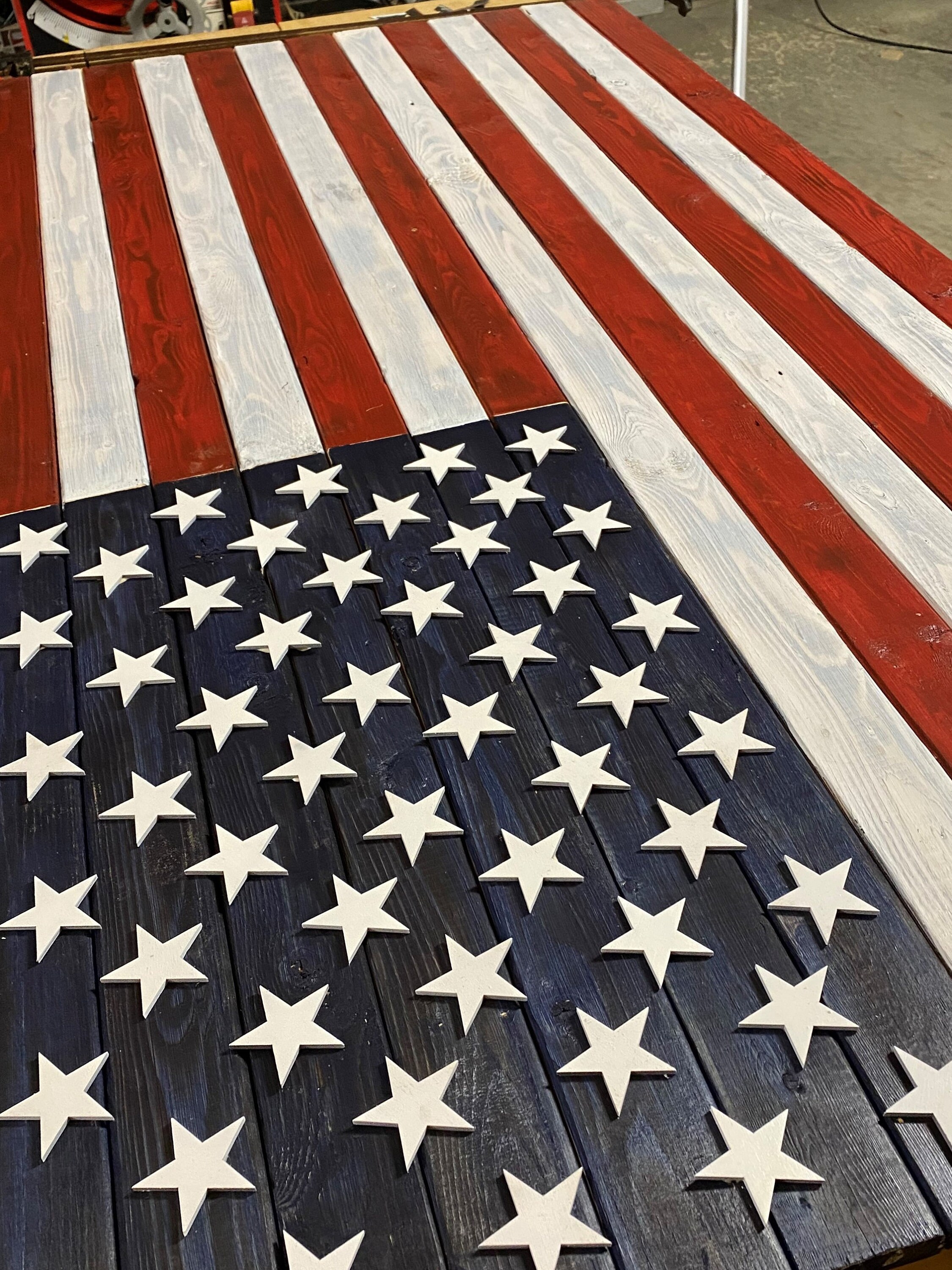 Wooden flags handmade to code or custom sizing. US states Etsy