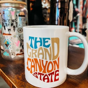 Grand Canyon State mug, Arizona mug, coffee, tea, mug, Arizona gift ideas, I love Arizona, Arizona lover, Souvenir, Arizona map shape